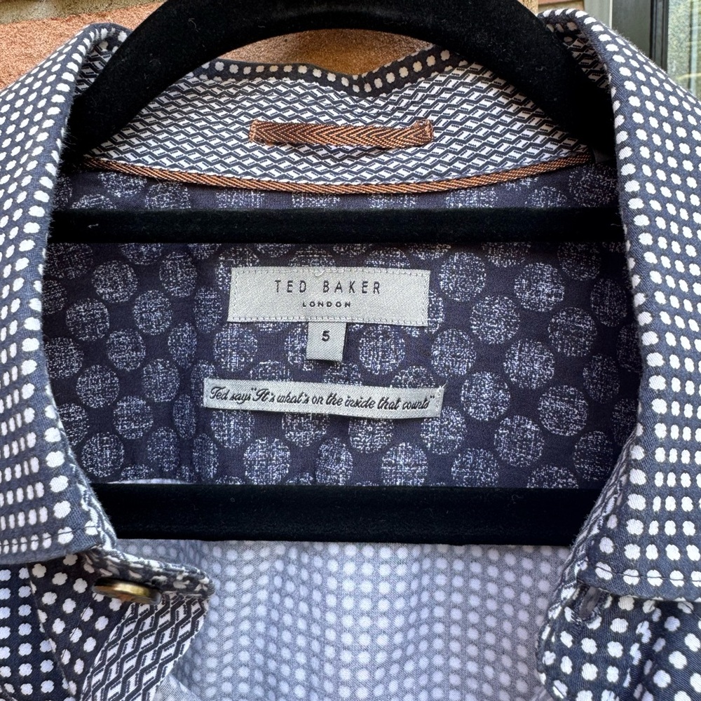 Ted Baker Dark Blue Patterned Shirt